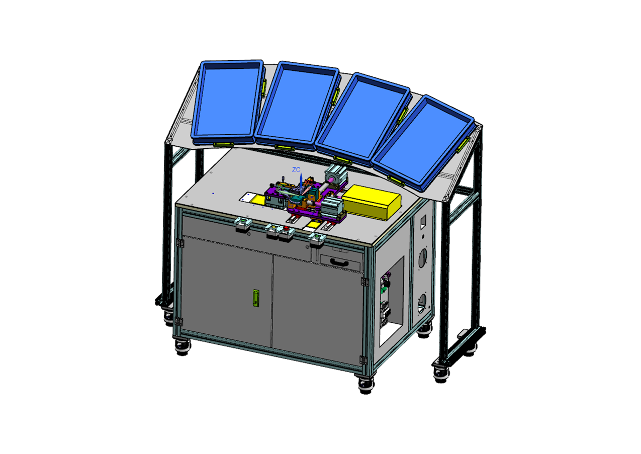 Four way valve component assembly machine